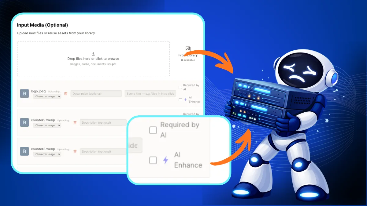 Media Upload + AI Enhancement