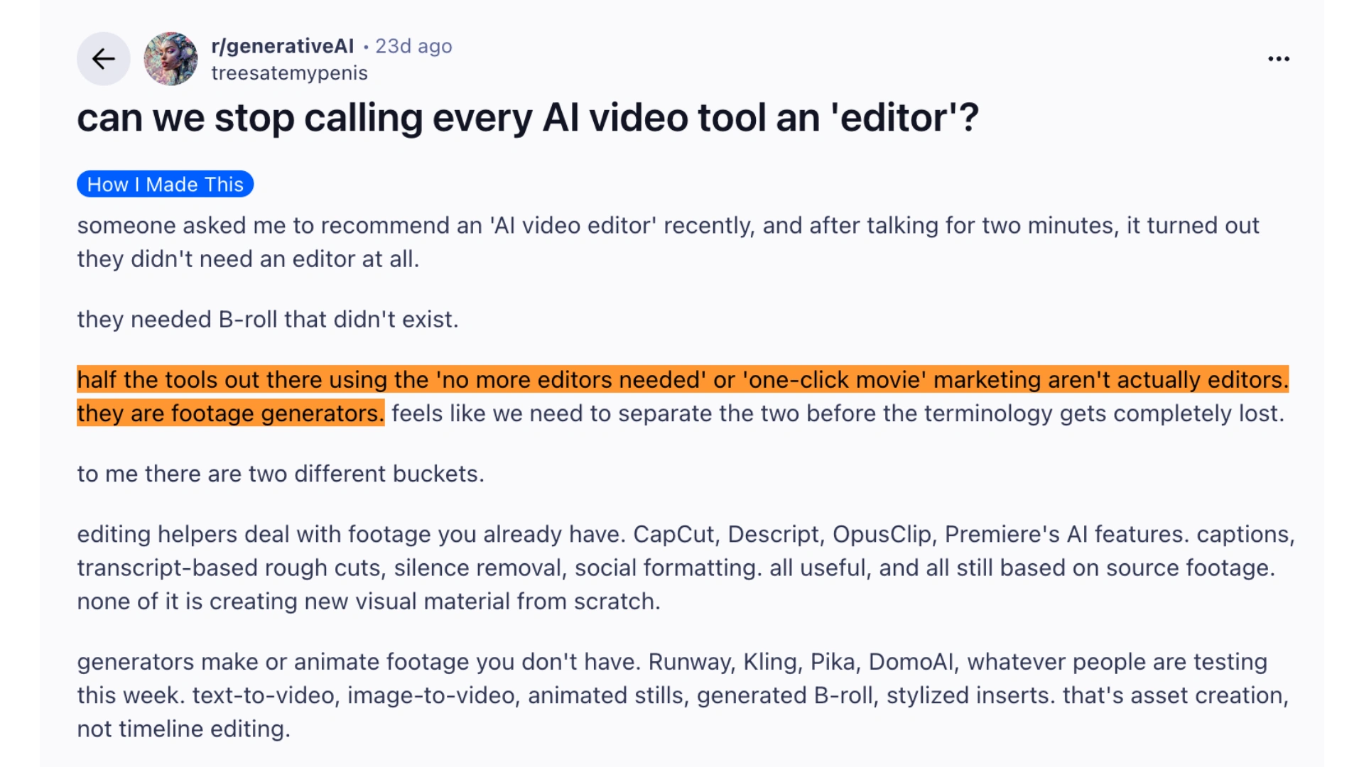 These aren't AI video editors