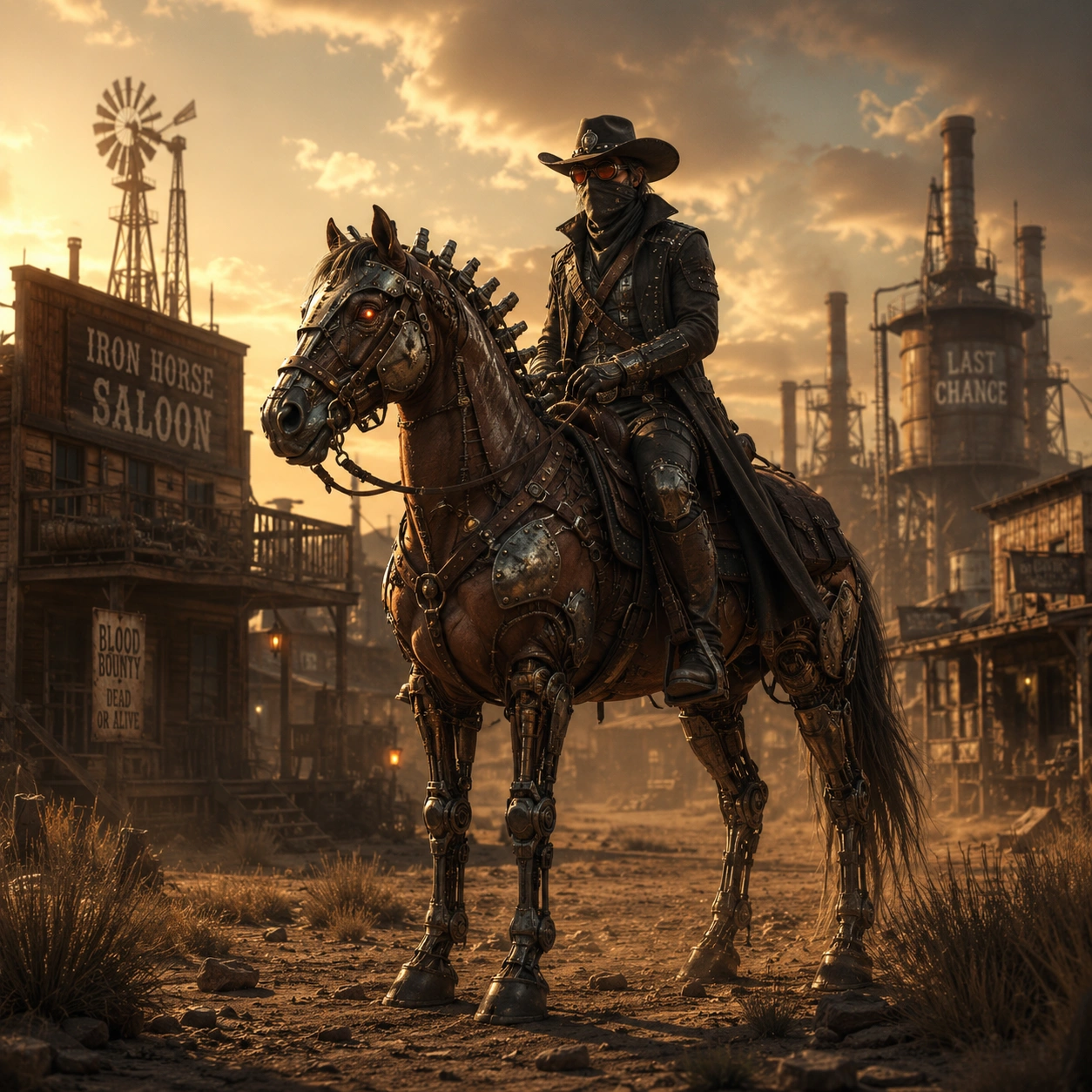 Western (dusty, sepia)